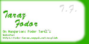 taraz fodor business card